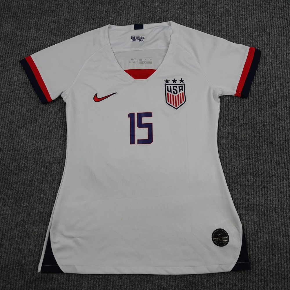 United States National Team Jersey Womens Medium White Soccer Nike Rapinoe 15